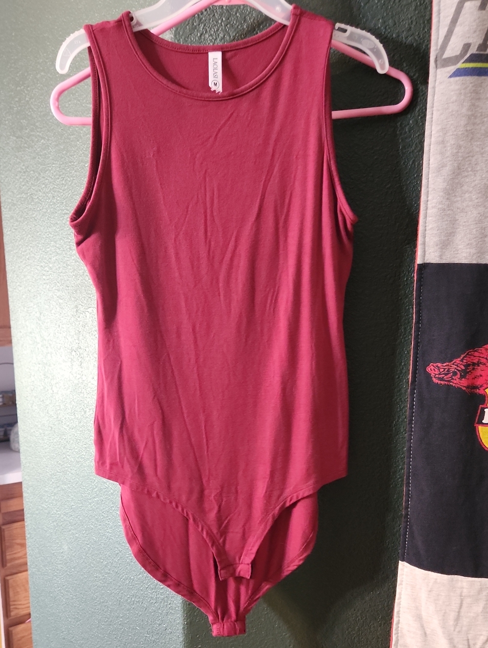 Sleeveless Maroon Bodysuit
